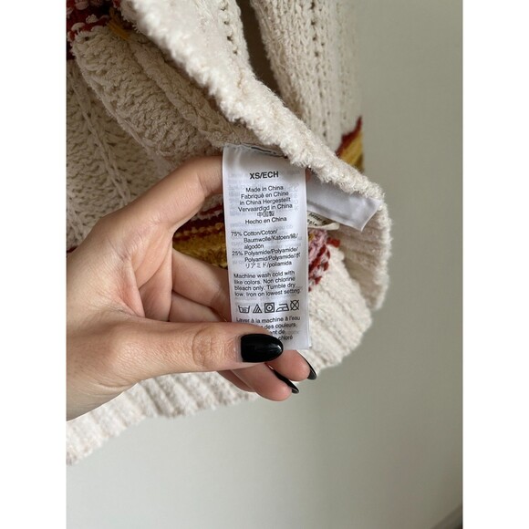 Madewell Striped Diaz Open Front Crop Cardigan Size XS - Picture 5 of 6